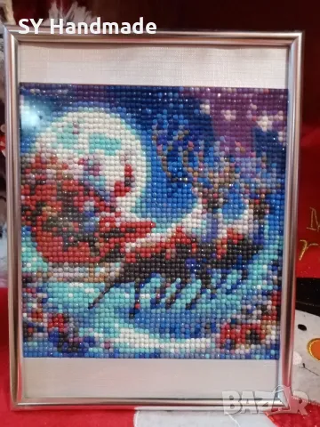 5D диамантен гоблен Дядо Коледа , снимка 2 - Декорация за дома - 48227346