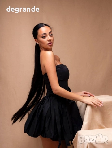 Кукленски модел рокля наличен в бяло и черно, снимка 9 - Рокли - 51536779