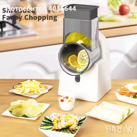 Мултифункционална електрическа резачка-ренде за зеленчуци, снимка 2 - Други - 52469026