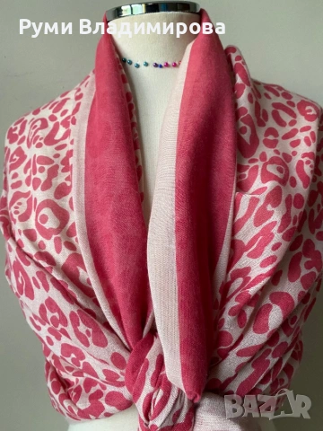 Бял шал от 100 % памук, R essential, снимка 3 - Шалове - 54262798