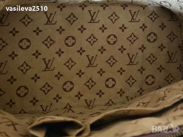 Louis Vuitton дамска винтидж лилава чанта , снимка 12 - Чанти - 53891161