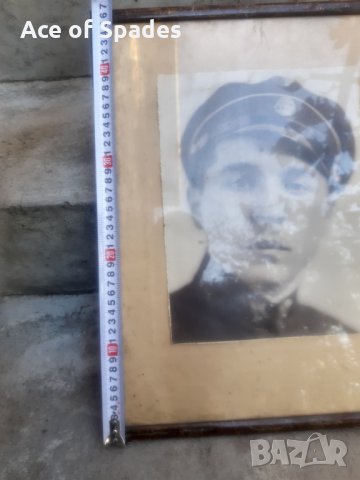 Стара Снимка Портрет с Рамка  35/ 47 см. (5), снимка 6 - Антикварни и старинни предмети - 30794234