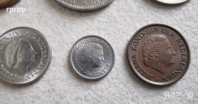 Монети. Холандия. Холандски 5, 10 , 25 цента , 1, 2  и 5  гулдена.  6 бр, снимка 8 - Нумизматика и бонистика - 42617926