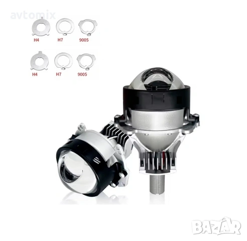 Bi-LED лупи за вграждане във фарове с къси и дълги светлини 3"инча 90W 6500lm 12V, снимка 3 - Аксесоари и консумативи - 54344139