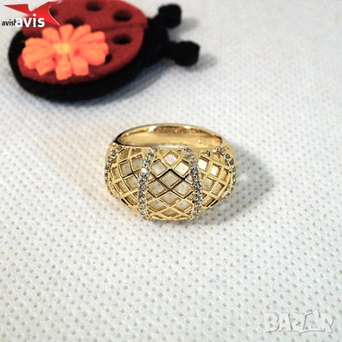  Пръстен с 14К златно покритие 224896
