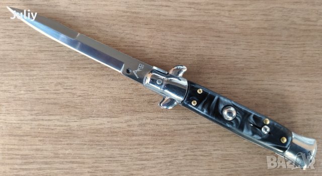 Автоматичен сгъваем  нож АКC Italy / Stiletto / - 9 инча, снимка 8 - Ножове - 39794519