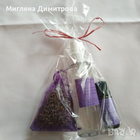 Подаръчен комплект с лавандулово масло+ лавандулова вода+ лавандулов цвят, снимка 2 - Подаръци за жени - 37522368