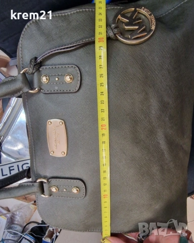 Michael Kors Cindy зелена дамска чанта, снимка 13 - Чанти - 53218547