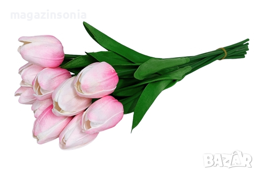 Супер реалистични изкуствени лалета за пролетно настроение, снимка 6 - Изкуствени цветя - 40400845