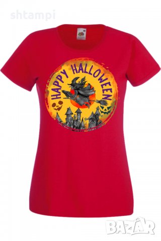 Дамска тениска Halloween 08,Halloween,Хелоуин,Празник,Забавление,Изненада,Обичаи,, снимка 4 - Тениски - 38146600