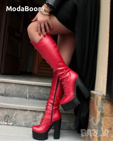 Кожени ботуши на ток , снимка 3 - Дамски ботуши - 42914633