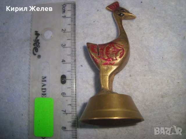 КРАСИВА СТАРА БРОНЗОВА ФИГУРКА - ПТИЦА МАЙСТОРСКА ИЗРАБОТКА СТАТУЕТКА 25134, снимка 3 - Колекции - 38108251