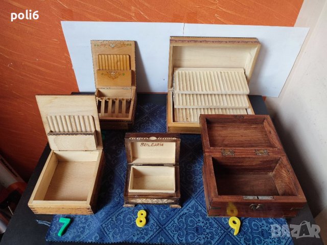 14 ретро дървени кутии  за цигари,бижута,лекарства,табакери и др, Кутия, снимка 4 - Други ценни предмети - 14256719