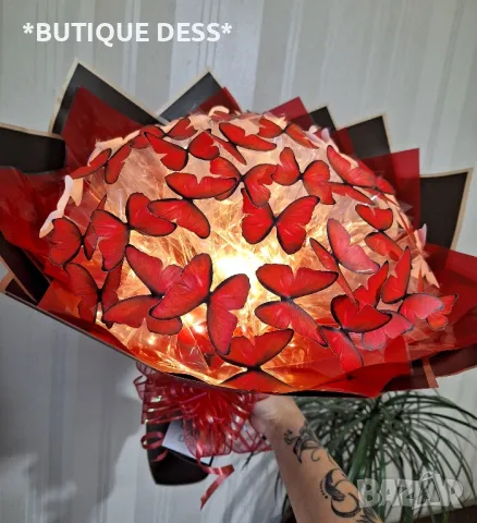 Светещи, ръчно изработени букети "DESS", снимка 5 - Изкуствени цветя - 45799056