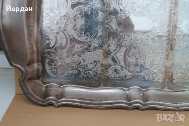 Посребрен поднос със стъклени купи, снимка 6 - Антикварни и старинни предмети - 40281783