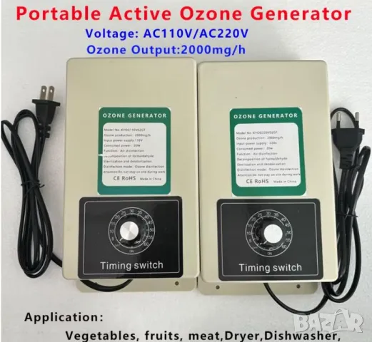 Генератор на Озон за Въздух и Вода 2000 mg/h Индустриален Пречиствател на Въздух с Режим Въздух Вода, снимка 6 - Други - 49749015