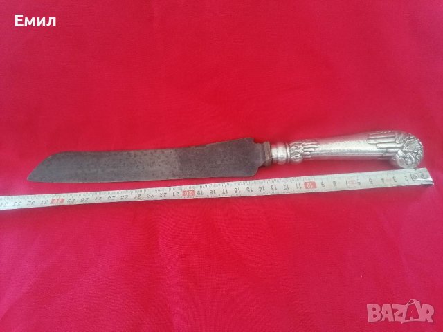 Антикварен сребърен нож , снимка 5 - Колекции - 36659290