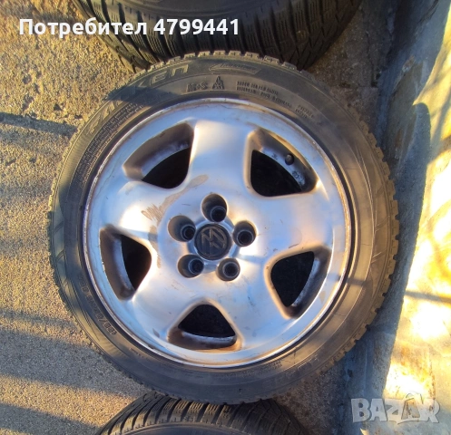 Джанти VW 5X100 15" с зимни гуми 195/50/15, снимка 3 - Гуми и джанти - 54228616