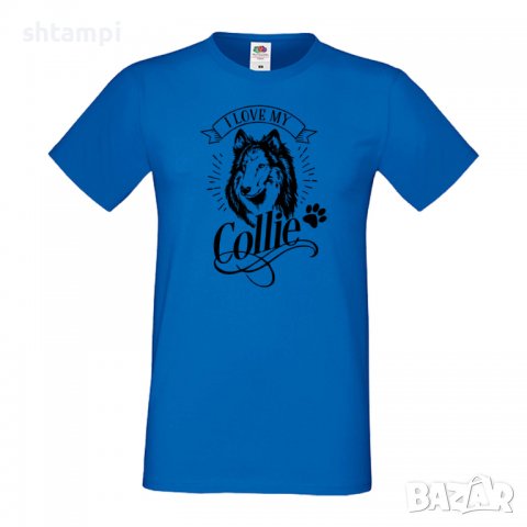Мъжка тениска I Love My Collie Dog,Куче, животно,подарък,изненада, снимка 4 - Тениски - 36933817