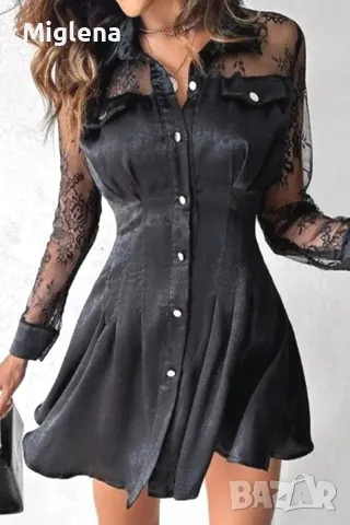 Дамска рокля с дантела 