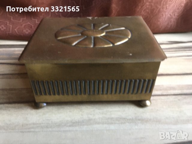 Месингова кутия за бижута, снимка 6 - Антикварни и старинни предмети - 40314056