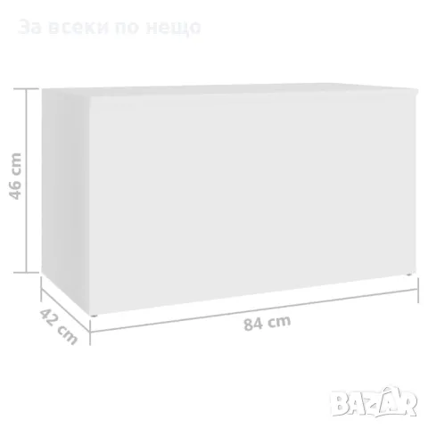 Шкаф за съхранение, бял, 84x42x46 см, ПДЧ Код P201, снимка 9 - Шкафове - 49458104