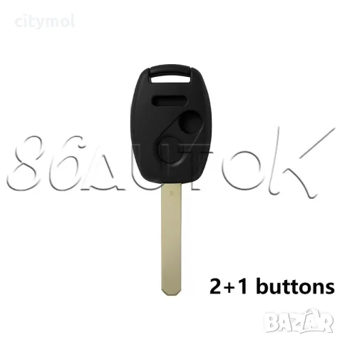 Kутийка за ключ с 2 + 1 бутона и острие HON66 за Honda Accord, Civic, CRV, Pilot, Ridgeline, Odyssey, снимка 3 - Аксесоари и консумативи - 55843640