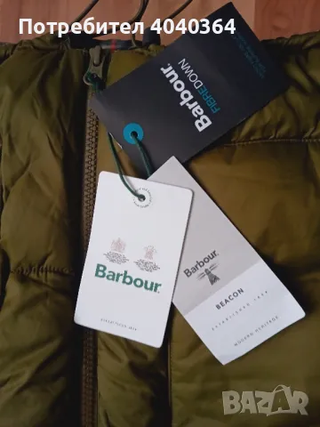 Barbour с 2лица,с гъши пух Л размер , снимка 4 - Якета - 48087275