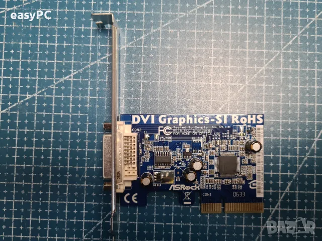 Нова оригинална планка ASROCK PCI to DVI-D, снимка 4 - Кабели и адаптери - 48920218