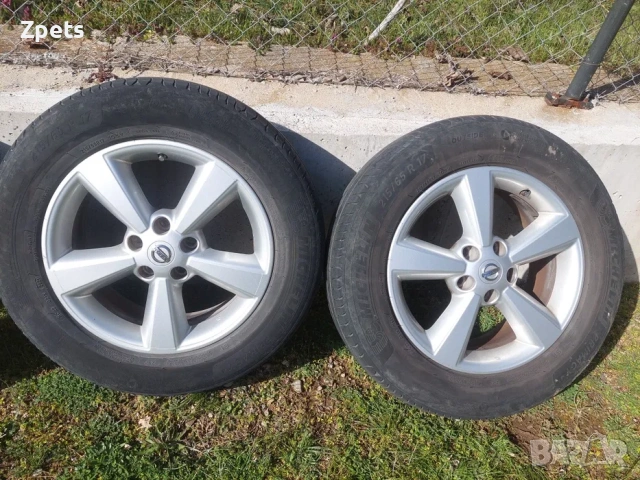 Оригинални джанти Нисан 17 цола с летни гуми Мишелин 215/65/R17, снимка 8 - Гуми и джанти - 53887431