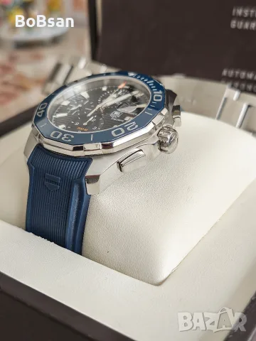 TAG Heuer Aquaracer Calibre 16 Automatic Chronograph Blue Dial, снимка 3 - Мъжки - 56326860