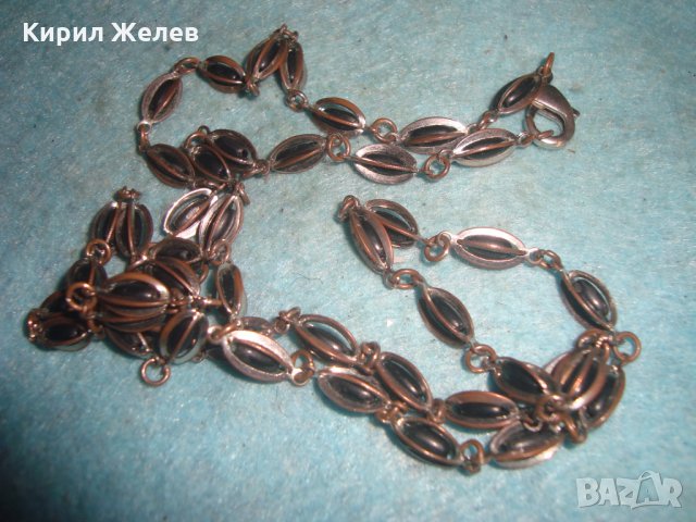 ВИНТИДЖ СРЕБРИСТО КОЛИЕ ГЕРДАН ОГЪРЛИЦА 27044, снимка 5 - Колиета, медальони, синджири - 35032272