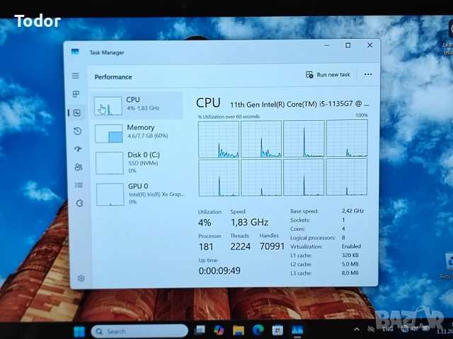 Лаптоп ASUS ZenBook Flip 13 UX363EA i5-1135G7, 8GB DDR4, 500GB SSD NVME, снимка 5 - Лаптопи за работа - 52502655