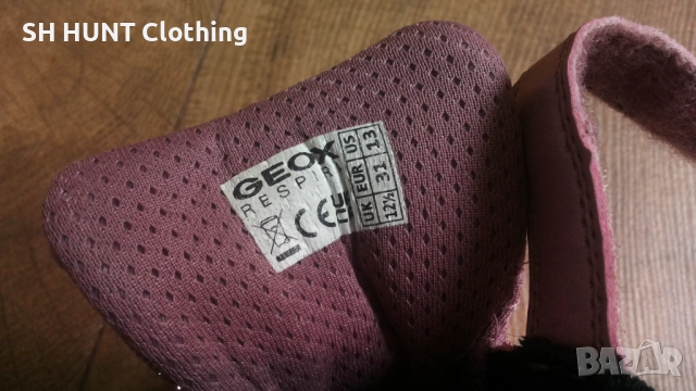 GEOX RESPIRA Light Kids Shoes Размер EUR 31 / UK 12 1/2 детски естествена кожа светещи 91-14-S, снимка 15 - Детски обувки - 52248021