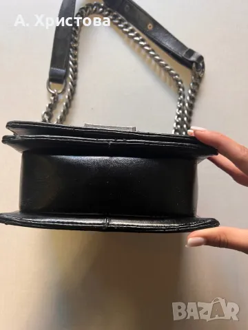 Черна дамска чантичка тип Chanel, снимка 6 - Чанти - 47365645