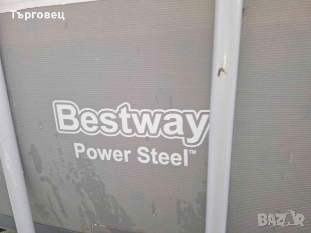 Басейн с мет. конструкция, 305x200x84см., овален, с филтърна помпа и диспенсър, Bestway 5614A Power , снимка 12 - Басейни и аксесоари - 51650383