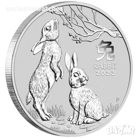 2 oz Сребърна Монета Австралийски Лунар Заек 2023