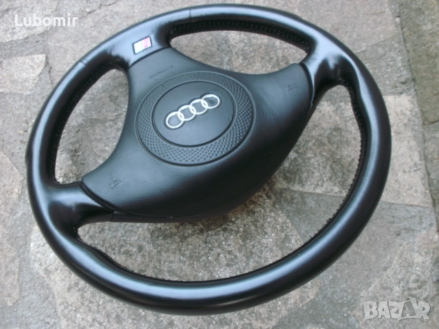 Волан трилъчев Audi S Line - оригинален, кожен !, снимка 6 - Аксесоари и консумативи - 51646815