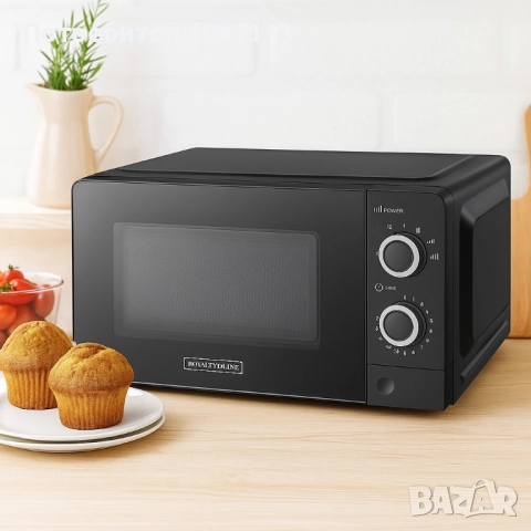 Микровълнова фурна Royalty Line RL-MWO-3818 BLACK - 20L, 700W, снимка 6 - Микровълнови - 51697348