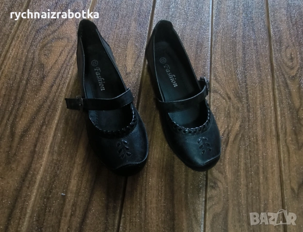 Детски черни официални обувки Естествена кожа размер 33