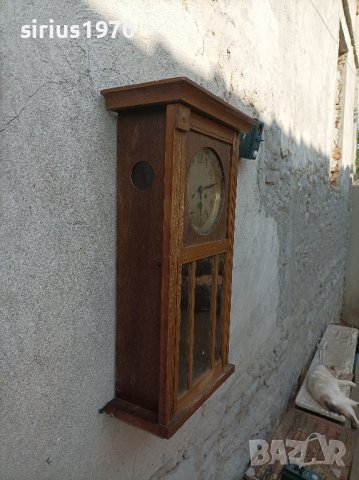  немски  стенен механичен часовник работещ, снимка 2 - Стенни часовници - 42081957