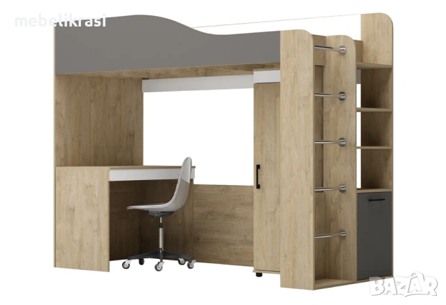 Двуетажно Легло С Бюро КРИС Модул 2
