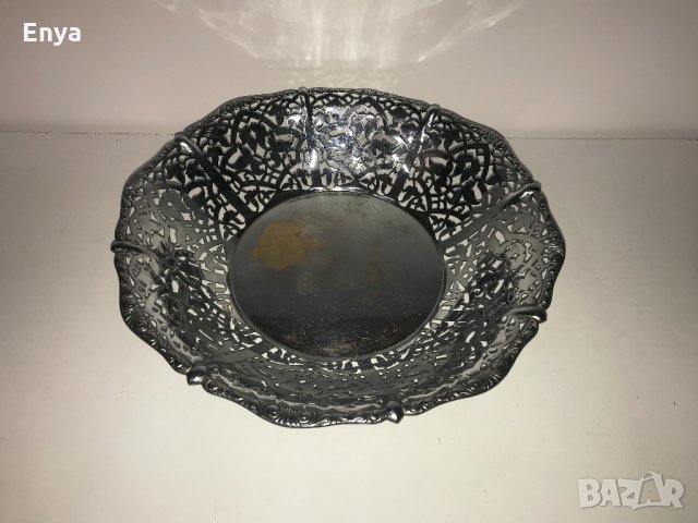 Метална фруктиера - Винтидж кошница за хляб или плодове , снимка 4 - Антикварни и старинни предмети - 34497801