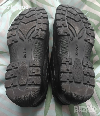 Мъжки черни обувки от естествена кожа с ластик, 43 номер (28 см. дължина на стелката), HANDMADE, снимка 4 - Маратонки - 54157075