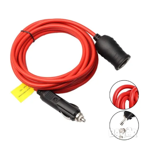 Разклонител за запалка с 1 гнездо 120W и кабел 2 м