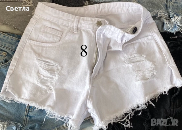 ЛОТ-Bershka,ZARA,CROPP,PULL&BEER,SHEIN-S/XS/L-Къси 8бр.+1бр.дълги дънкови пантал.-незавършен подгъв, снимка 3 - Дънки - 52976545
