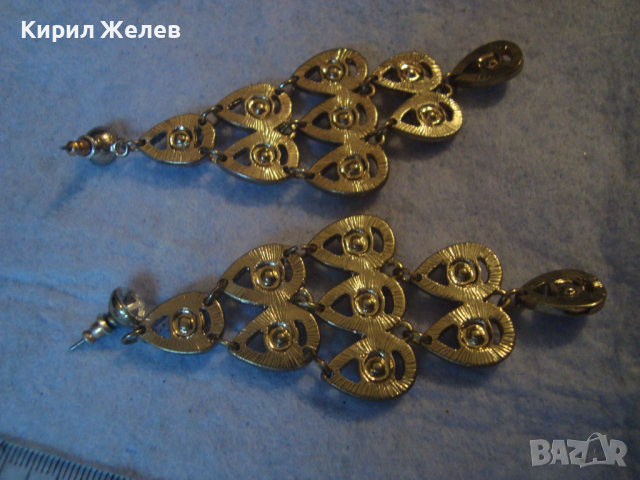 ПРЕКРАСНИ ПОЗЛАТЕНИ ЮВЕЛИРНО ИЗРАБОТЕНИ с ФАСЕТИРАНИ КРИСТАЛИ СКЪПОЦЕННИ АРТ ОБЕЦИ 4111, снимка 4 - Обеци - 36512377