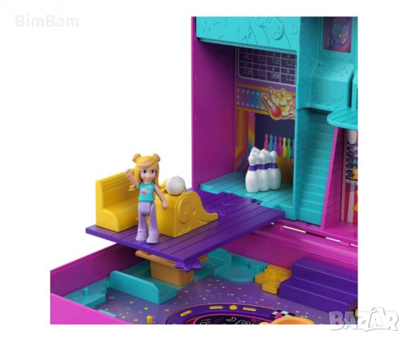 Игрален комплект Polly Pocket - Race & Rock, с 2 мини кукли и 12 аксесоара / Mattel, снимка 4 - Кукли - 39915013