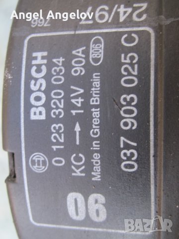 Динамо 0123320034 Bosch 037903025C Ауди А3 1,6 101кс 96-03г Audi A3 8L VW Golf 4 1,6 14v-90, снимка 4 - Части - 36814729