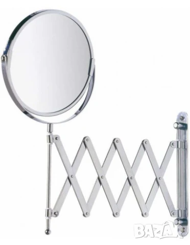 Козметично телескопично  огледало Ø16 см, двустранно, трикратно увеличение, хром.
